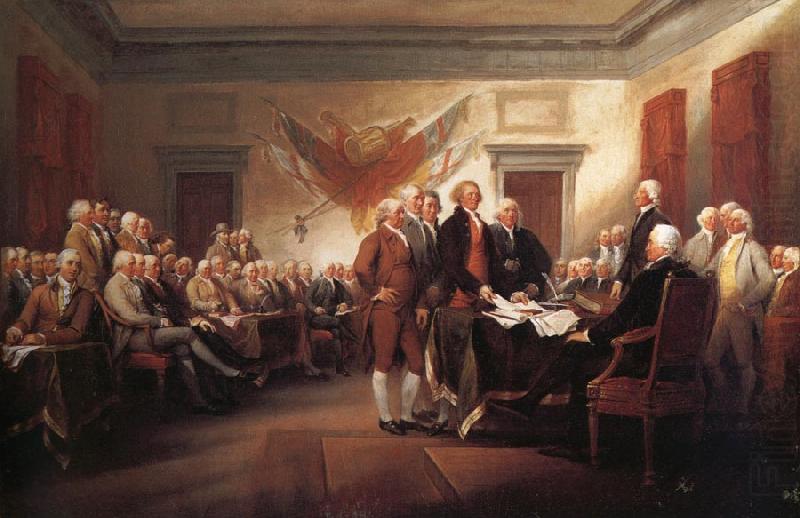 The Declaration of Independence 4 july 1776, John Trumbull
